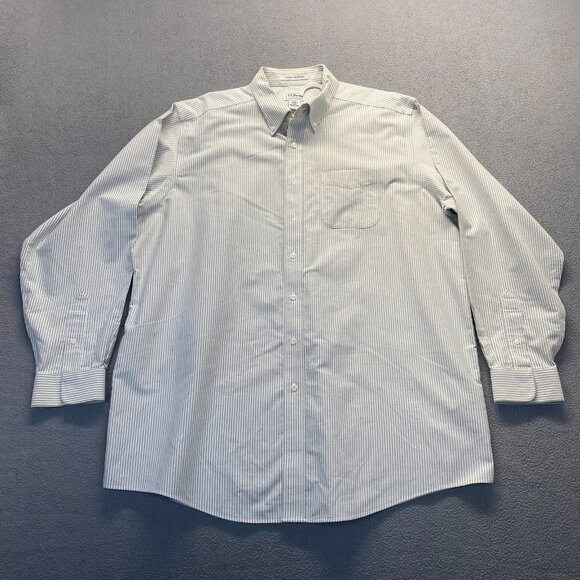 L.L.Bean Mens Button Up Shirt Sz 18-37 100% Cotton,Long Sleeve,Pocket,Plaid - Picture 10 of 10